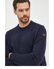 Sweter męski sweter wełniany męski kolor szary lekki - Answear.com Paul&Shark