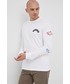 T-shirt - koszulka męska Paul&Shark Longsleeve bawełniany kolor biały z aplikacją