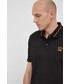 T-shirt - koszulka męska Paul&Shark Polo bawełniane kolor czarny gładki