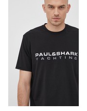 T-shirt - koszulka męska T-shirt męski kolor czarny z nadrukiem - Answear.com Paul&Shark