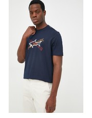 T-shirt - koszulka męska t-shirt bawełniany kolor granatowy z nadrukiem - Answear.com Paul&Shark