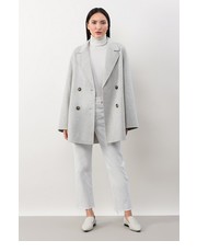 Płaszcz Płaszcz wełniany kolor szary przejściowy dwurzędowy - Answear.com Ivy & Oak