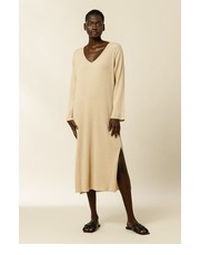 Sukienka Sukienka kolor beżowy midi prosta - Answear.com Ivy & Oak