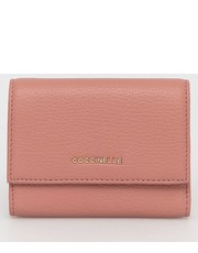 Portfel portfel skórzany damski kolor różowy - Answear.com Coccinelle