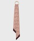 Szalik Coccinelle apaszka jedwabna kolor różowy wzorzysty