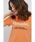 Bluzka Jdy T-shirt bawełniany kolor pomarańczowy