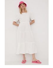 Sukienka sukienka bawełniana kolor biały maxi rozkloszowana - Answear.com Jdy