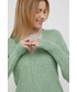 Sweter Jdy Kardigan damski kolor zielony lekki