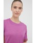 Bluzka Icebreaker t-shirt sportowy ZoneKnit kolor fioletowy