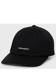Czapka czapka z daszkiem 6 Panel kolor czarny z aplikacją - Answear.com Icebreaker
