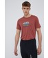 T-shirt - koszulka męska Icebreaker t-shirt sportowy Tech Lite II kolor bordowy z nadrukiem