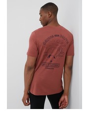 T-shirt - koszulka męska t-shirt sportowy Tech Lite II kolor brązowy z nadrukiem - Answear.com Icebreaker