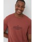 T-shirt - koszulka męska Icebreaker t-shirt sportowy Tech Lite II kolor brązowy z nadrukiem