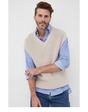 Sweter męski kamizelka męski kolor beżowy ciepły - Answear.com Drykorn