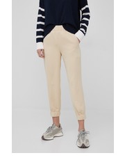 Spodnie spodnie damskie kolor beżowy joggery high waist - Answear.com Drykorn
