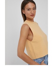 Sweter kamizelka damski kolor pomarańczowy lekki - Answear.com Drykorn