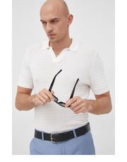 T-shirt - koszulka męska polo bawełniane kolor beżowy gładki - Answear.com Drykorn