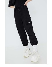 Spodnie spodnie damskie kolor czarny fason cargo high waist - Answear.com Sixth June