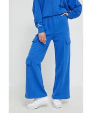 Spodnie spodnie dresowe damskie kolor fioletowy z nadrukiem - Answear.com Sixth June