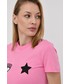 Bluzka Chiara Ferragni T-shirt bawełniany kolor fioletowy