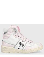 Sneakersy sneakersy skórzane Cf1 High kolor różowy - Answear.com Chiara Ferragni