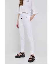 Spodnie spodnie bawełniane damskie kolor biały gładkie - Answear.com Chiara Ferragni