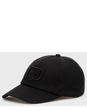 Czapka czapka bawełniana kolor czarny z aplikacją - Answear.com Chiara Ferragni