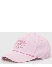 Czapka czapka bawełniana kolor różowy z aplikacją - Answear.com Chiara Ferragni