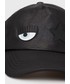 Czapka Chiara Ferragni czapka kolor czarny z aplikacją