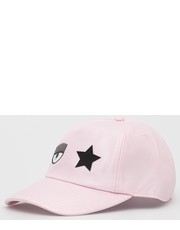Czapka czapka kolor różowy z aplikacją - Answear.com Chiara Ferragni