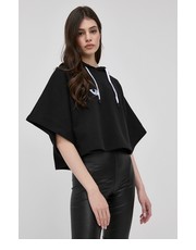 Bluza bluza bawełniana damska kolor czarny z kapturem gładka - Answear.com Chiara Ferragni