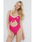 Strój kąpielowy Chiara Ferragni jednoczęściowy strój kąpielowy kolor różowy miękka miseczka