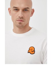 T-shirt - koszulka męska t-shirt bawełniany kolor beżowy z aplikacją - Answear.com Invicta