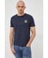 T-shirt - koszulka męska Invicta t-shirt bawełniany kolor granatowy z aplikacją