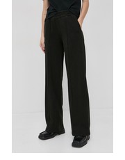 Spodnie Spodnie bawełniane damskie kolor czarny proste high waist - Answear.com Young Poets Society