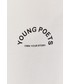 Spodnie Young Poets Society spodnie dresowe bawełniane damskie kolor biały z nadrukiem