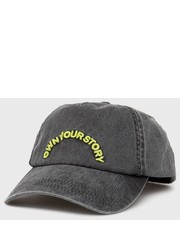 Czapka czapka bawełniana Parker kolor szary z aplikacją - Answear.com Young Poets Society