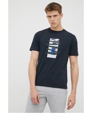 T-shirt - koszulka męska RefrigiWear t-shirt bawełniany kolor granatowy z nadrukiem - Answear.com Refrigiwear
