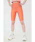 Spodnie P.E Nation szorty treningowe Scoreline damskie kolor pomarańczowy gładkie high waist