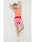 Spodnie P.E Nation szorty treningowe Flyaway damskie kolor fioletowy wzorzyste high waist