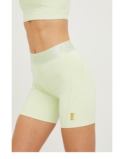 Spodnie szorty treningowe Backcheck damskie kolor zielony z nadrukiem high waist - Answear.com P.E Nation