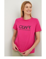 Bluzka t-shirt bawełniany kolor różowy - Answear.com Colourwear