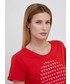Bluzka Frieda & Freddies t-shirt bawełniany kolor czerwony