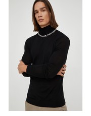 Sweter męski sweter wełniany męski kolor szary lekki z golferm - Answear.com Bruuns Bazaar