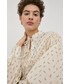 Bluzka Bruuns Bazaar bluzka bawełniana damska kolor beżowy wzorzysta