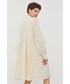 Sukienka Bruuns Bazaar sukienka kolor beżowy midi rozkloszowana