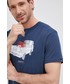T-shirt - koszulka męska Deus Ex Machina T-shirt bawełniany kolor granatowy z nadrukiem