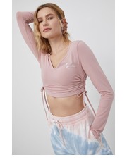 Bluzka longsleeve damski kolor różowy - Answear.com Karl Kani