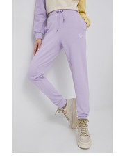 Spodnie spodnie damskie kolor fioletowy z aplikacją - Answear.com Karl Kani