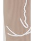 Spodnie Karl Kani szorty damskie kolor beżowy z aplikacją medium waist